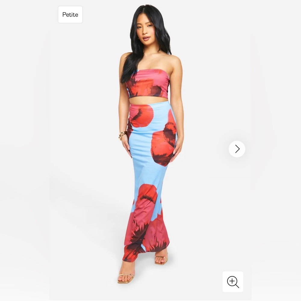 Boohoo Petite Large Floral Print Co-ord